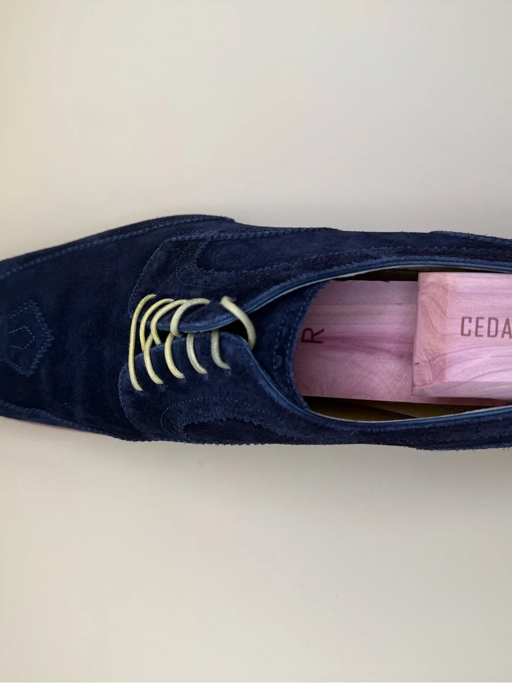 Authentic Louis Vuitton Suede Wingtip Brogues - Navy Blue - COA Included